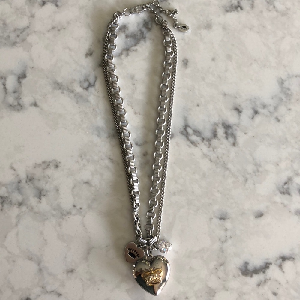 Juicy Silver choker necklace.